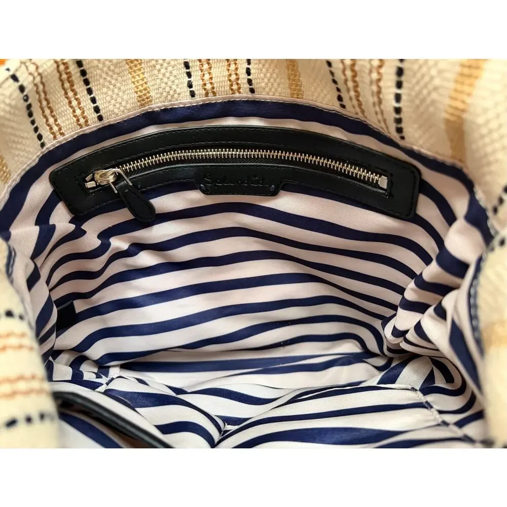 SPLENDID Boho Woven Cotton/Leather Bag